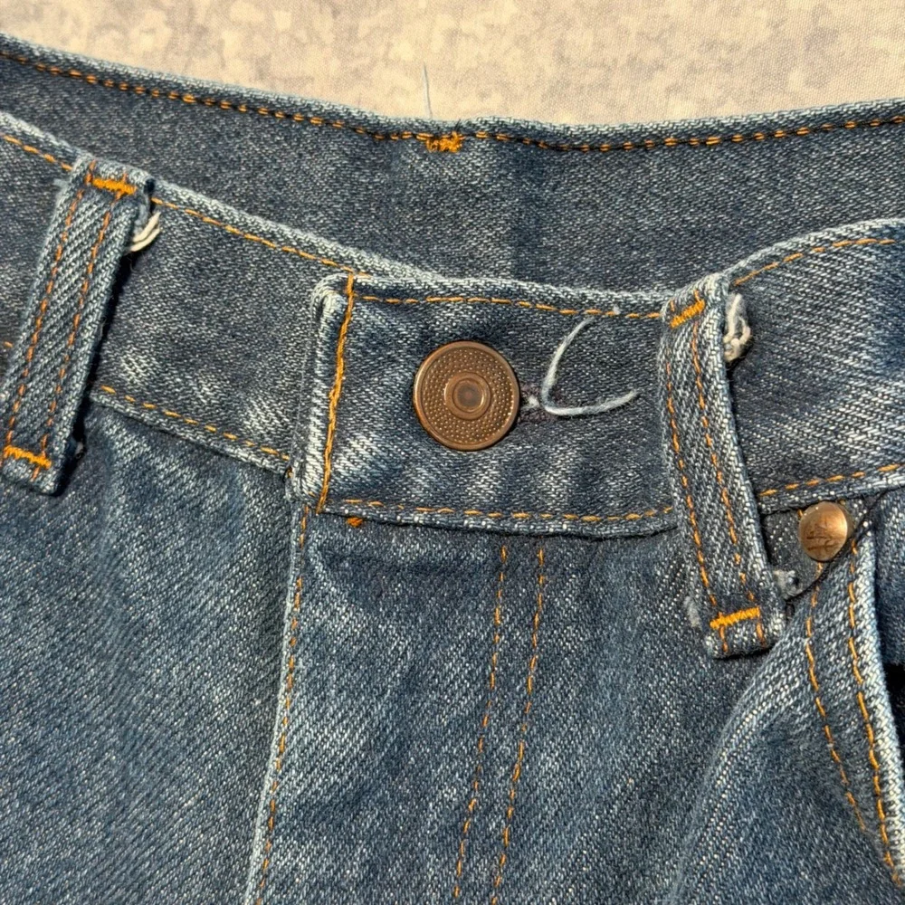 Vintage 70s JCPenney Plain Pockets Jeans Mens Straight Leg Scovill Zip 30x28